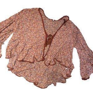 𝅺FREE People Front Tie Kimono